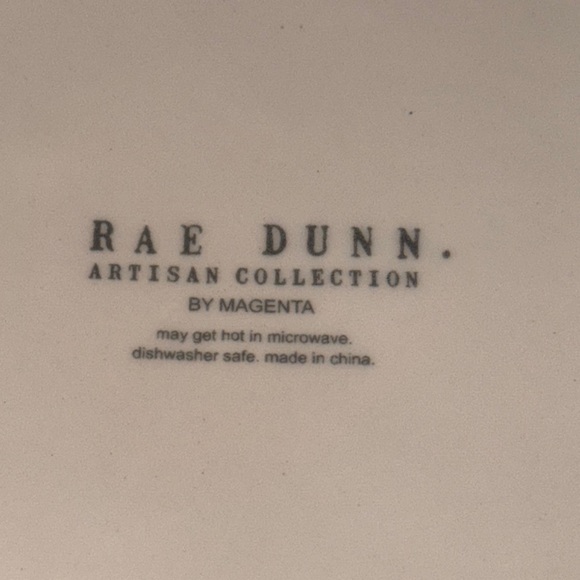 RAE DUNN Artisan Magenta White Ceramic ‘Flour’ Canister Cookie Jar Container - Picture 13 of 16